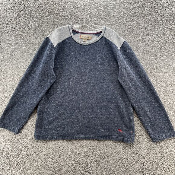 Tommy Bahama Other - Tommy Bahama Sweatshirt Mens XL Blue Gray Colorblock Relaxed Logo Pullover